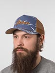 Бейсболка STETSON арт. 7741127 TRUCKER CAP MINIMAL ALOHA PRINT (синий / коричневый)